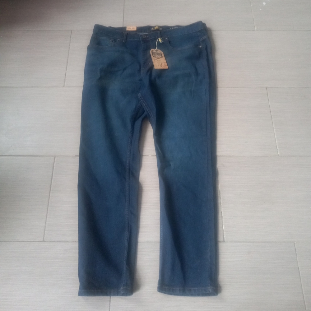 Rugby University Jeans Mens 42x30 Blue Straight Comfort Stretch Color Blue Denim